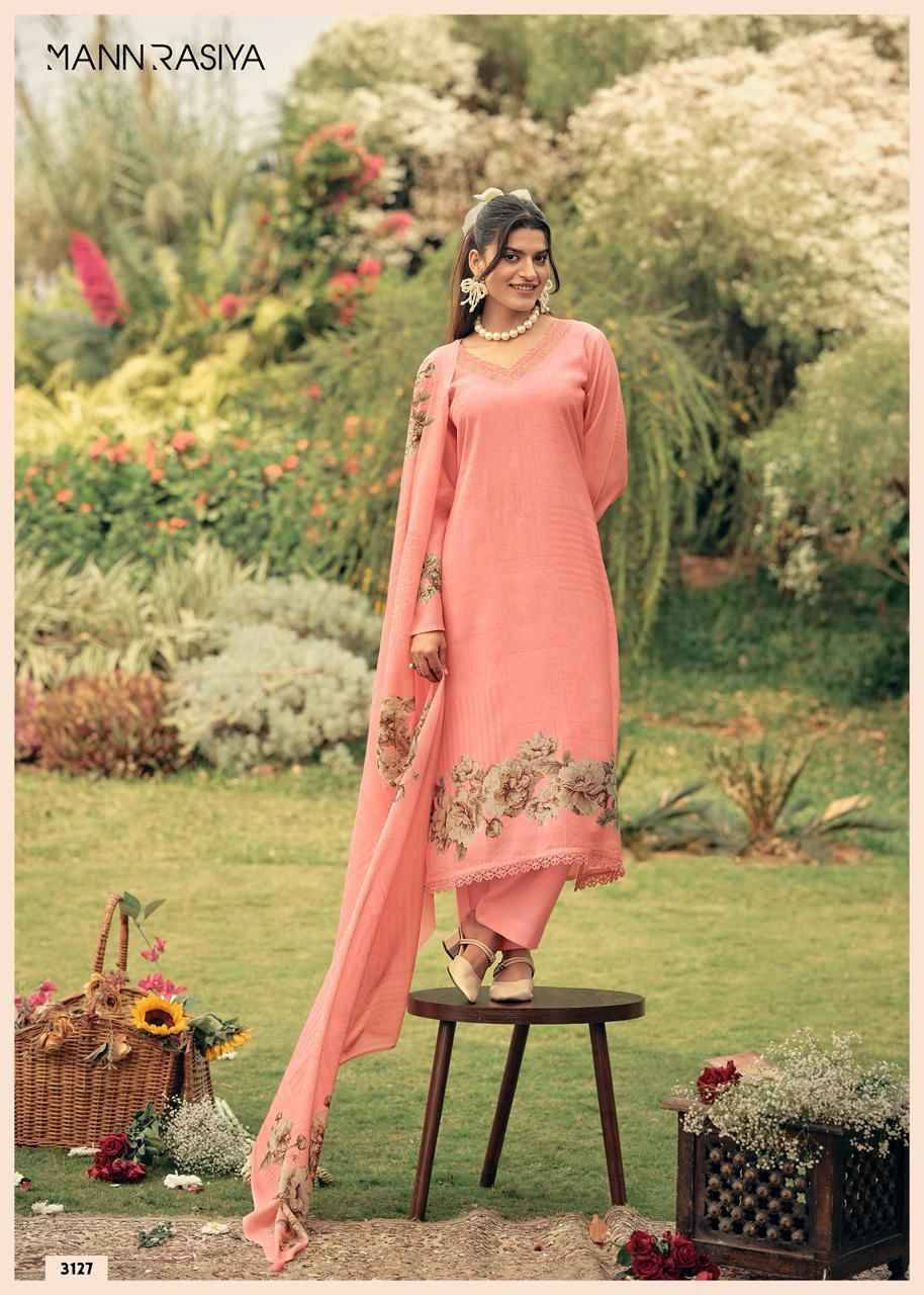 BLOOME By MANNRASIYA 3124 to 3127 Series Beautiful Festive Suits Stylish Colorful Fancy Casual Wear & Ethnic Wear PURE VISCOSE LILEN Print Dresses At Wholesale Price